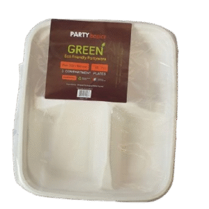 3 Compartment Plate (25 Pcs x 10 Pks)