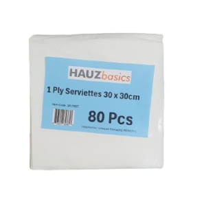 1 Ply Serviettes 80 Pcs x 30 Pks