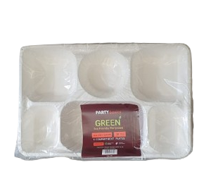 6 Compartment plates (20 Pcs x 10 Pks)