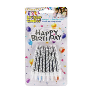 Birthday Candle Silver & Gold