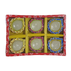 6 PC SD DIYA WAX BOX