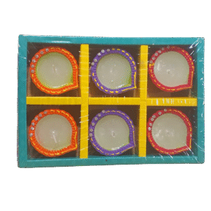 6 PC SD DIYA WAX BOX