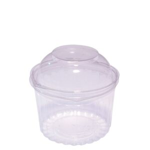 16 Oz Clear Dome Hinged Lid Plastic Show Bowl
